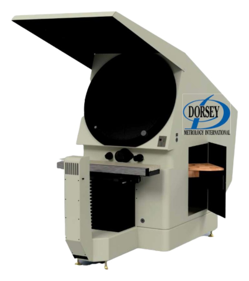 Comparador óptico Dorsey modelo 2600, haz horizontal de 30 pulgadas