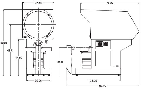 Comparador Óptico Horizontal de 32in 32P
