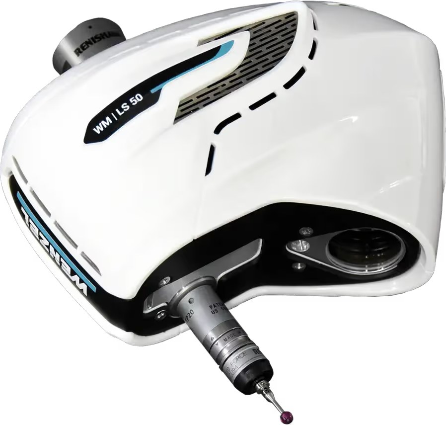Sensor láser Wenzel WM|LS 50 con palpador Renishaw montado